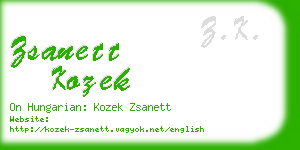 zsanett kozek business card